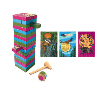 Multi-Game Wood Block Set - All My Relatives by Storm Angeconeb