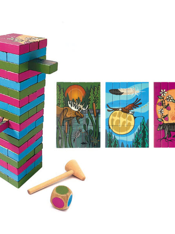 Multi-Game Wood Block Set - All My Relatives by Storm Angeconeb