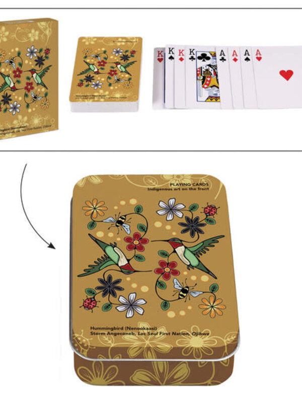 Playing Cards in tin- Hummingbird by Storm Angeconeb