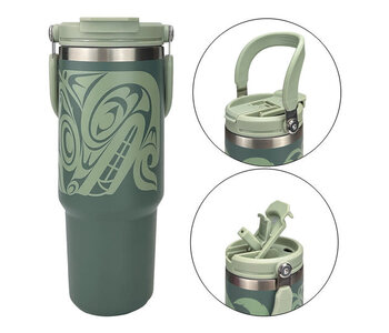 Easy-Carry Insulated Tumbler (30oz) - Urban Wolf by Maynard Johnny Jr