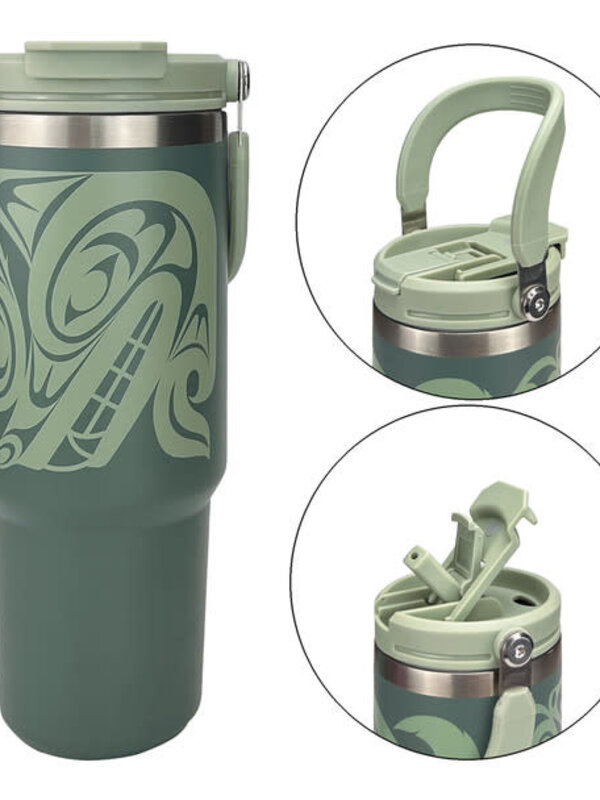 Easy-Carry Insulated Tumbler (30oz) - Urban Wolf by Maynard Johnny Jr