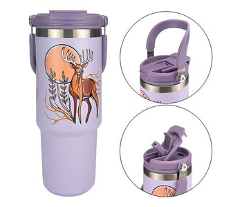 Easy-Carry Insulated Tumbler (30oz) - Deer by Storm Angeconeb