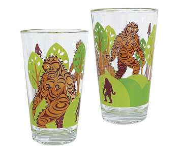 Printed Glass Tumblers (Set of 2) - Sasquatch by Francis Horne Sr