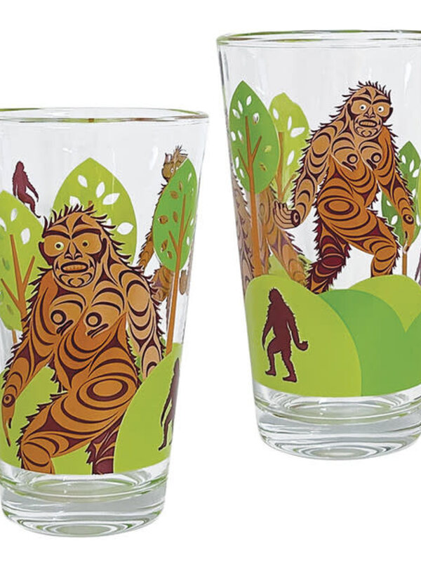 Printed Glass Tumblers (Set of 2) - Sasquatch by Francis Horne Sr