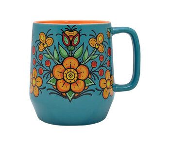 Big Ceramic Mug (20oz) - Prairie Beadwork by Justine Proulx