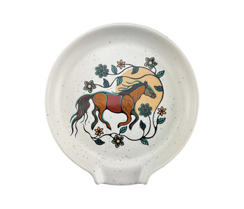 Spoon Rest - Horse (Bebezhigooganzhii) by Storm Angeconeb