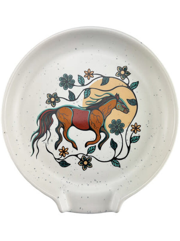 Spoon Rest - Horse (Bebezhigooganzhii) by Storm Angeconeb