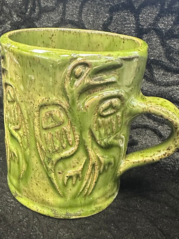 Pottery Mug by Cynthia Robinson - 16 oz Mug with Eagle stamp