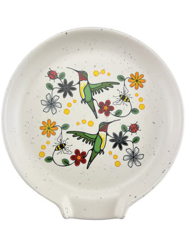 Spoon Rest - Hummingbird (Nenookaasi) by Storm Angeconeb