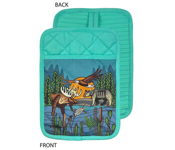 Silicone Potholder - All My Relatives (Indinawemaaganidag) by Storm Ongeconeb