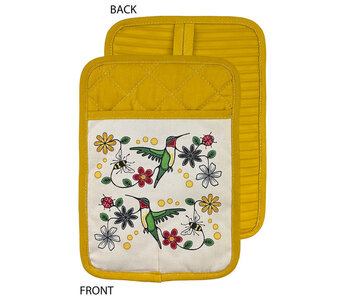 Silicone Potholder - Hummingbird (Nenookaasi) by Storm Angeconeb