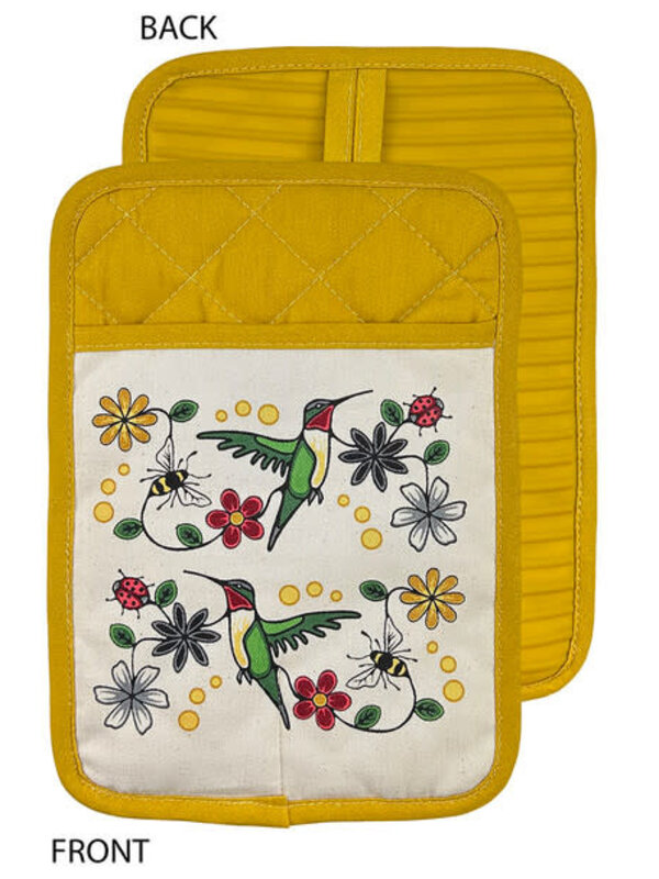 Silicone Potholder - Hummingbird (Nenookaasi) by Storm Angeconeb