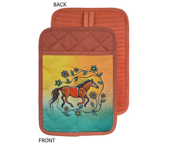 Silicone Potholder - Horse (Bebezhigooganzhii) by Storm Angeconeb