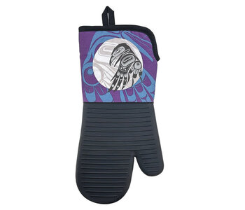 Silicone Oven Mitt - Raven Moon by Allan Weir