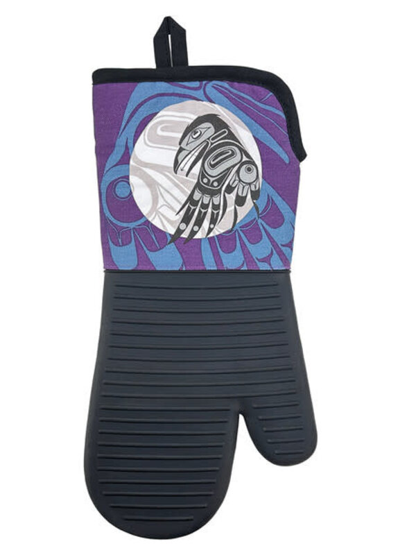 Silicone Oven Mitt - Raven Moon by Allan Weir