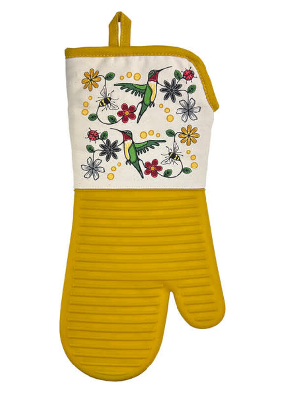 Silicone Oven Mitt - Hummingbird (Nenookaasi) by Storm Angeconeb