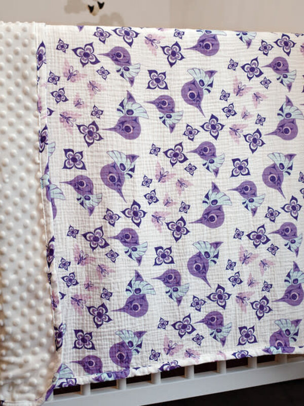 Baby Blanket - Young Hummingbird by Simone Diamond