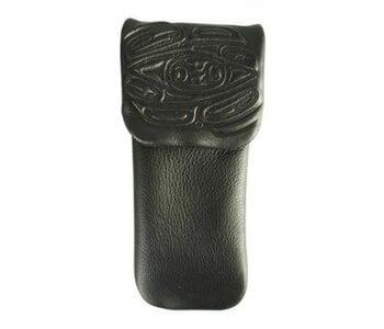 Leather Raven Eyeglass Case By Corrine Hunt - Black