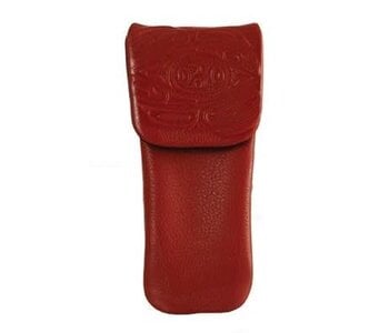 Leather Raven Eyeglass Case By Corrine Hunt - Red
