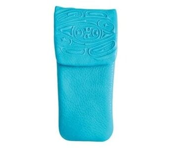 Leather Raven Eyeglass Case By Corrine Hunt - Teal