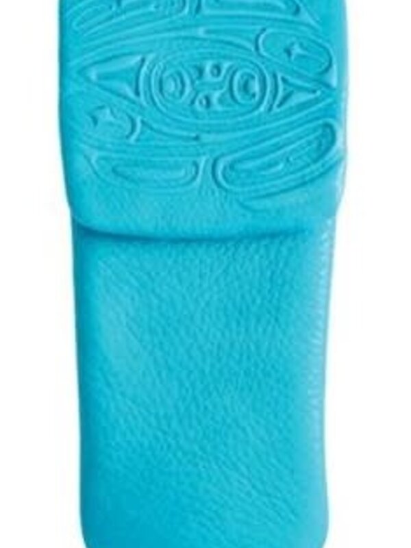 Leather Raven Eyeglass Case By Corrine Hunt - Teal