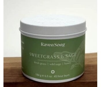 Raven Song Candle Sweetgrass & Sage