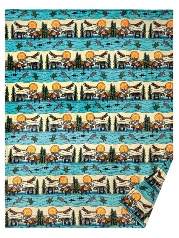 Fleece Blanket - All My Relatives by Storm Angeconeb