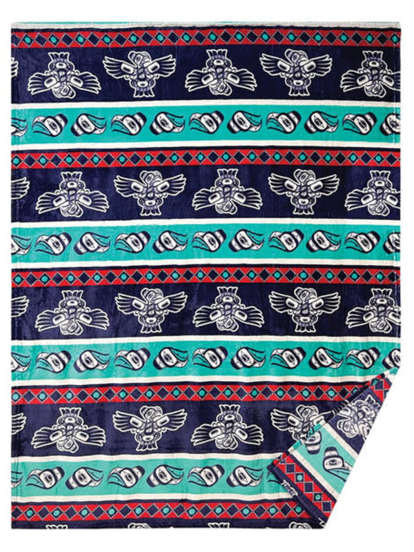 Fleece Blanket - Eagle by Allan Weir