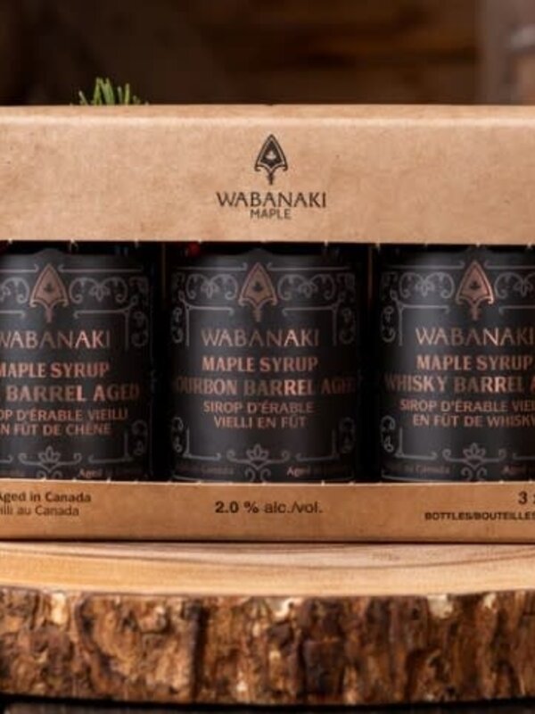 Wabanaki Barrel Aged Maple Syrup Trio - 3 x 100ml bottles