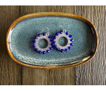 Beaded flower Hoop by Jenn Carman