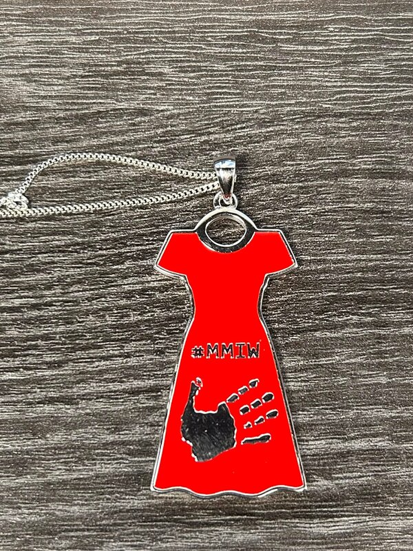 MMIW Red Dress Pendant by Jadeon Rathgeber
