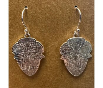 Medium Strawberry Silver Cast earrings by Jadeon Rathgeber