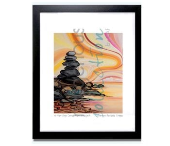 Matted & Framed art card - With A New Day Comes by Shawna Boulette Grapentine