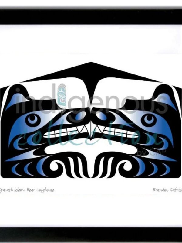 Framed Art Card - Spa:ath Lelem: Bear Longhouse by Brandon Gabriel