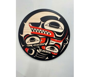 18" Wall Plaque The Protector (Bear) by Raven Wolden