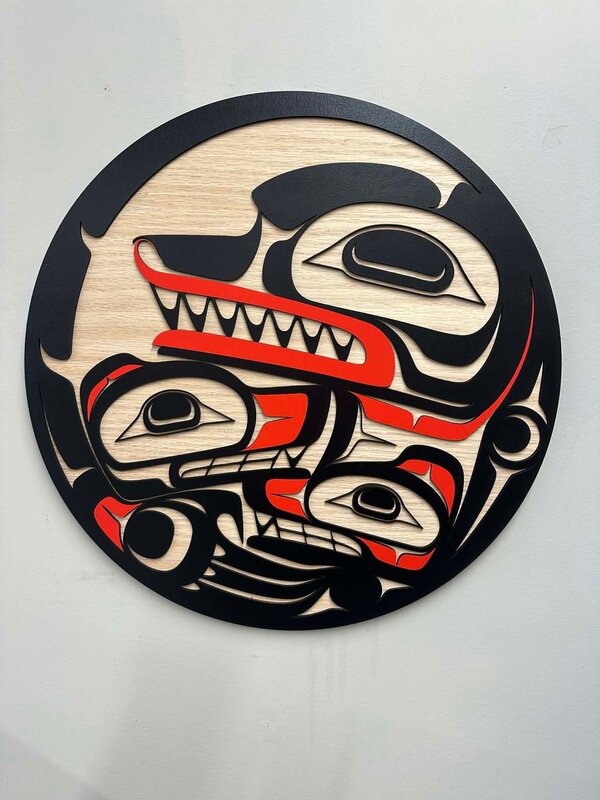 18" Wall Plaque The Protector (Bear) by Raven Wolden