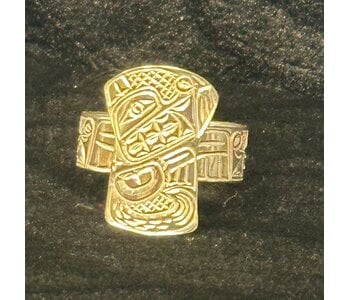 Silver Shield ring Wolf s 13 by Richard Lang