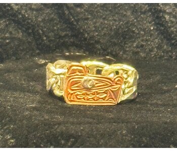 Silver Anchor chain Wolf Ring s 11by Richard Lang