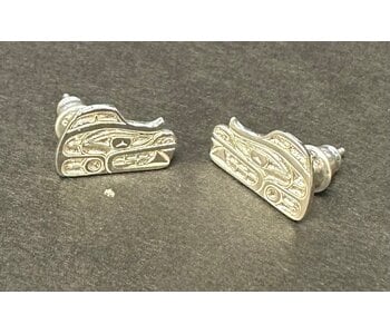 Silver Bear  Stud earrings by Jadeon Rathgeber