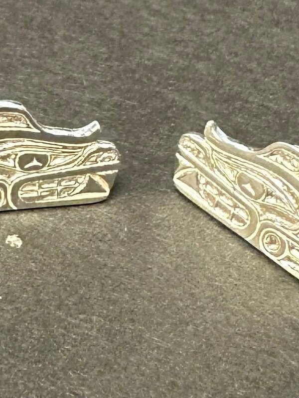 Silver Bear  Stud earrings by Jadeon Rathgeber