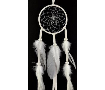4" Beaded Pastel White Dream Catcher