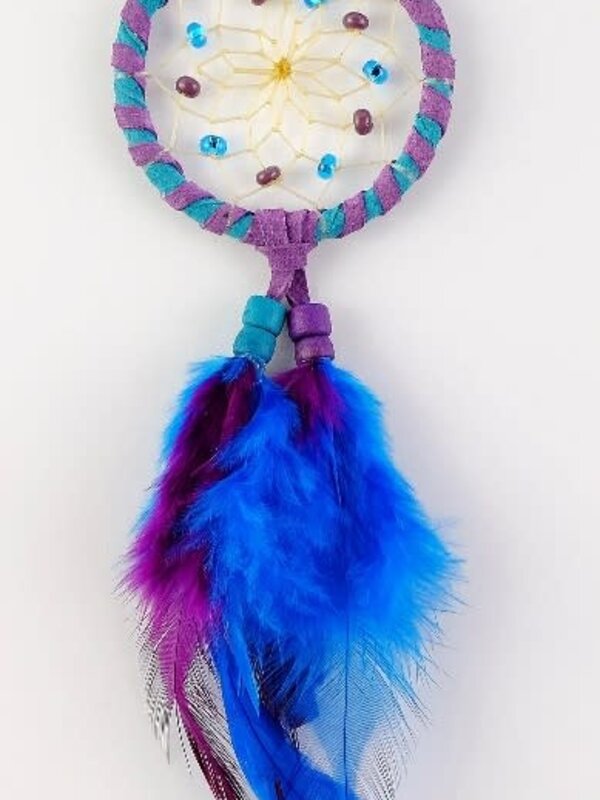 2" Double-wrapped Purple/Turquoise Dream Catcher