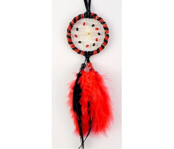 2" Double-wrapped Black/Red Dream Catcher