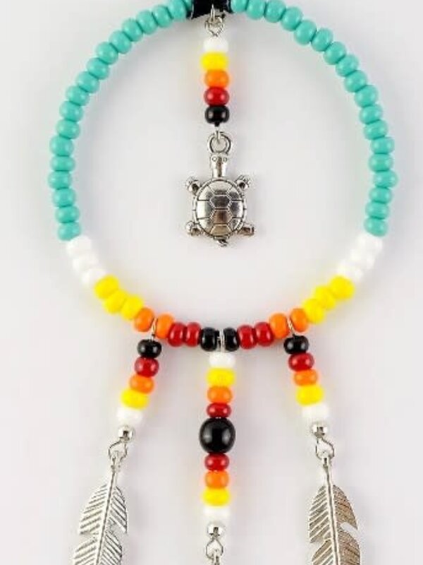 2.25" Turquoise Beaded Turtle Ornament