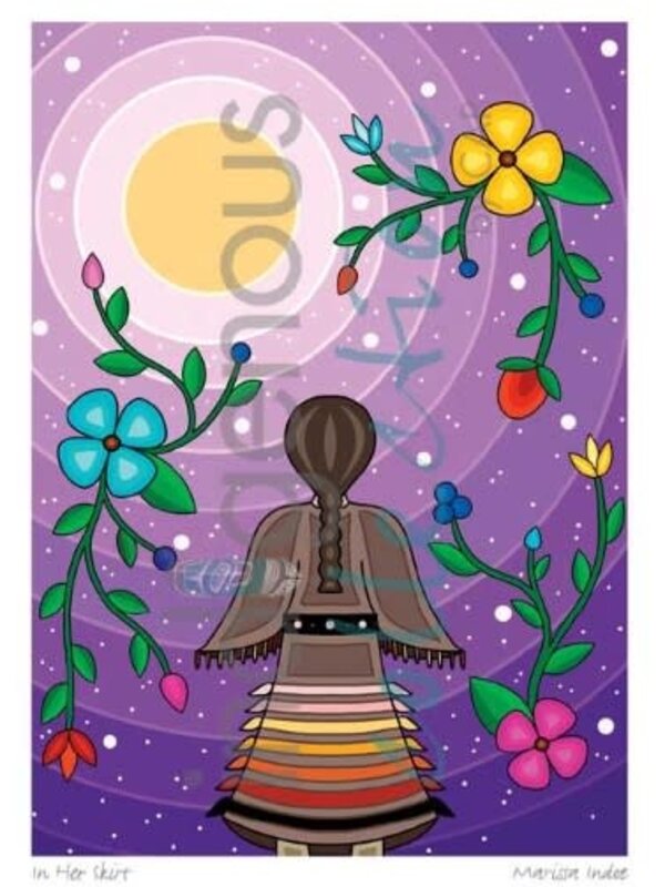 6"x9"Art Card In Her Skirt by Marissa Indoe