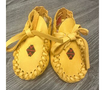 Hand Made New Baby Moccasin with Diamond-beading by Dena Leon