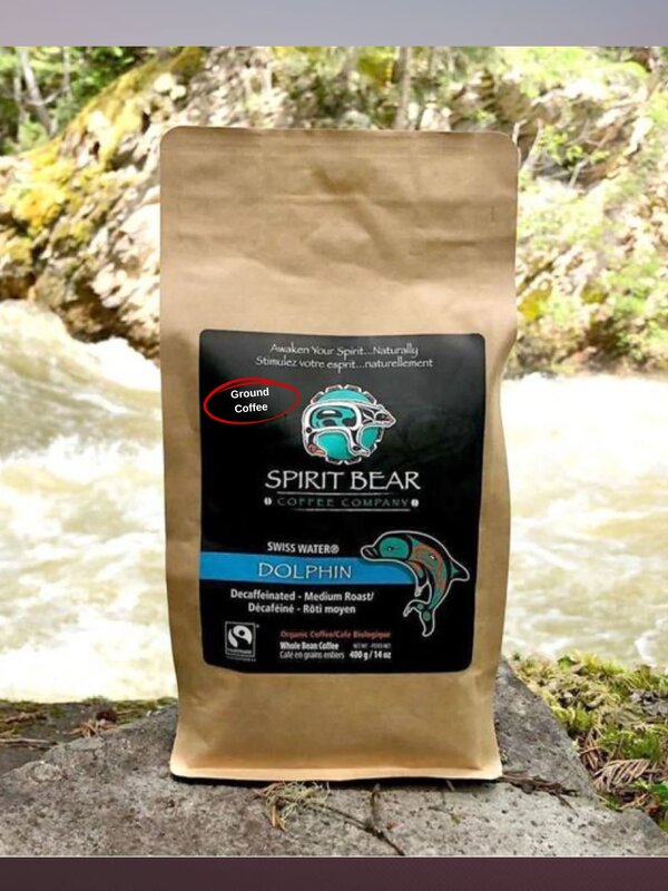 Spirit Bear Dolphin SWP Home Drip Ground Coffee 440g
