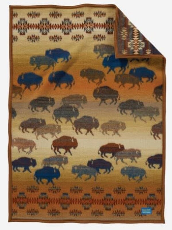 Pendleton Crib Blanket - Prairie Rush Hour Rustic Buffalo