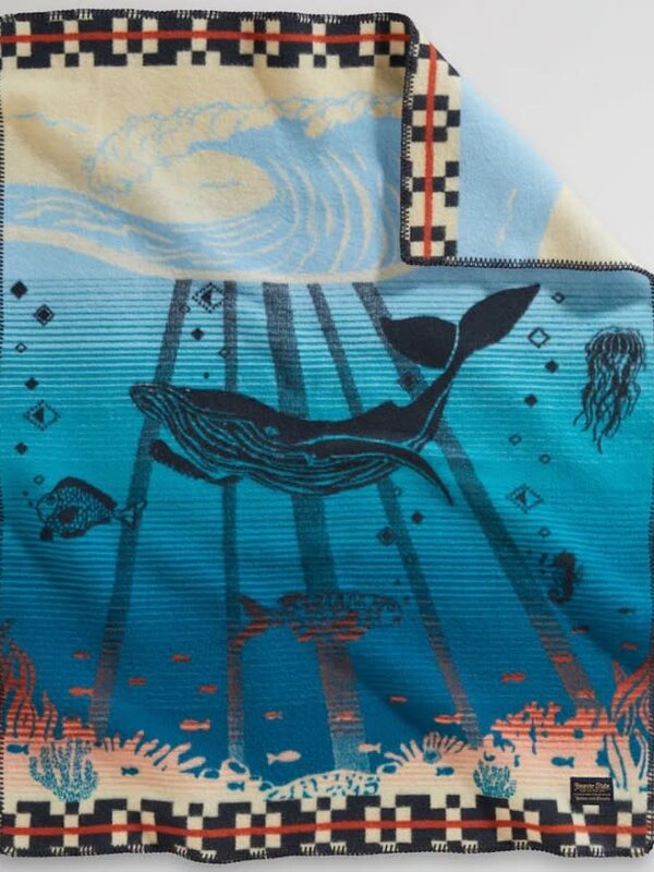 Pendleton Crib Blanket - Tide School Blue