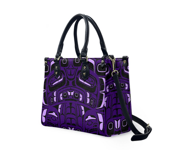 Purse & Wallet Set - Purple & White with Bentwood Box Design by Gordon White